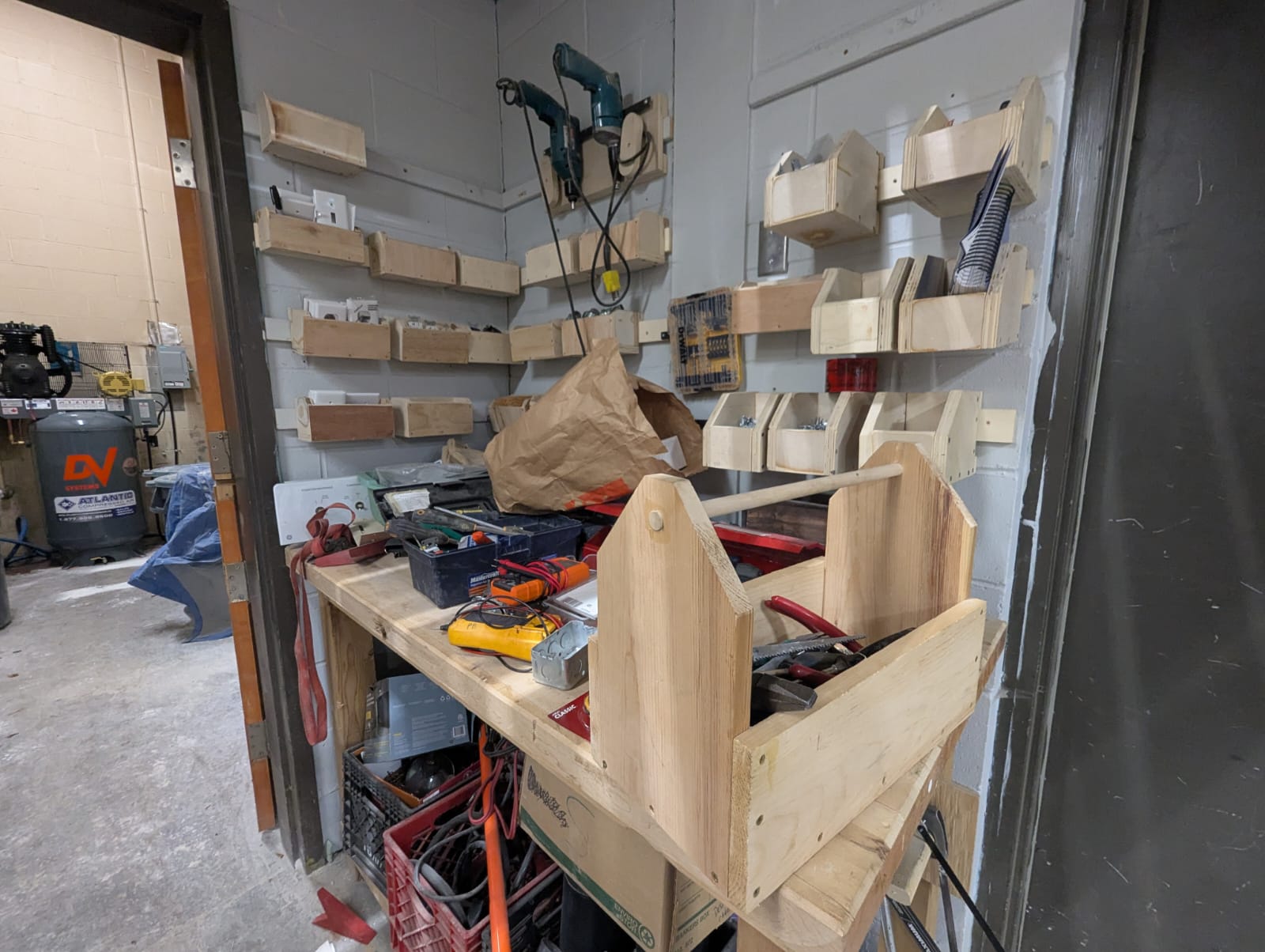 Workshop storage wall